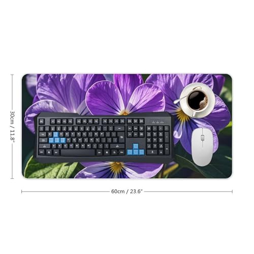 Violets in Bloom Desk Pad Protector Large Waterproof miniatura 2