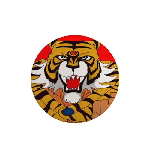 タイガー・マスク バッジ 円形 徽章 ピンバッジ 胸章 ブローチ おしゃれ 金属 ばね針式 おもちゃ雑貨 工芸品 安全ピン付き 着脱が簡単 軽量 かばん掛け バッグ飾 衣類アクセサ ジャケット用 扱いやすい 飾り 大人 子供用 人気 プレゼント 5個