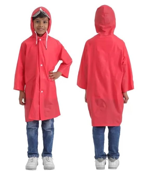 Image of WKLOUYHE Rainwear Boys Raincoat Hood Raincoat Kids Rain Suit Pack Of 01