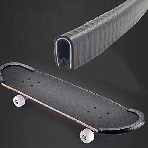 IMIKEYA 2 Pairs Skateboard Deck Guards Rubber Protector Longboard Deck Edge Protection Nose Guard and Accessories 22cm