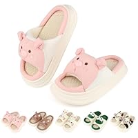 HAZYTOM Kids Animal Slippers丨Boys Girls House Slipper丨Youth Cute Comfy Slippers丨Open Toe Memory Foam丨Slip On Home Slides丨Indoor Outdoor(9 Little Kid - 7.5 Big Kid)