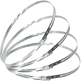 TEXNINC 4 Pcs 19.7-Inch/500mm (Diameter) Large Hose Clamps Stainless Steel Pipe Clamp, Adjustable Worm Gear Hose Clamps Heavy Duty Metal Clamps for Securing Pipes, Tubes, Agricultural & Industrial Use