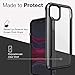 Raptic Shield for iPhone 11 Case, Shockproof Protective Clear Case, Military 10ft Drop Tested, Durable Aluminum Frame, Anti-Yellowing Technology Case for iPhone 11, Black