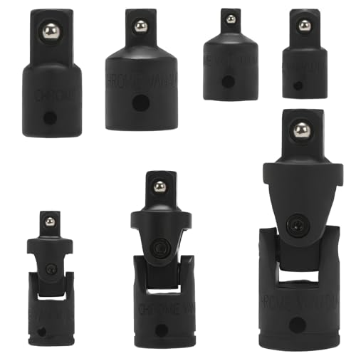 Image of VASTOOLS Universal Joint Socket Adapter and Reducer Set,7-Piece,Drive sizes: 1 /4 in., 3 /8 in., 1 /2 in.