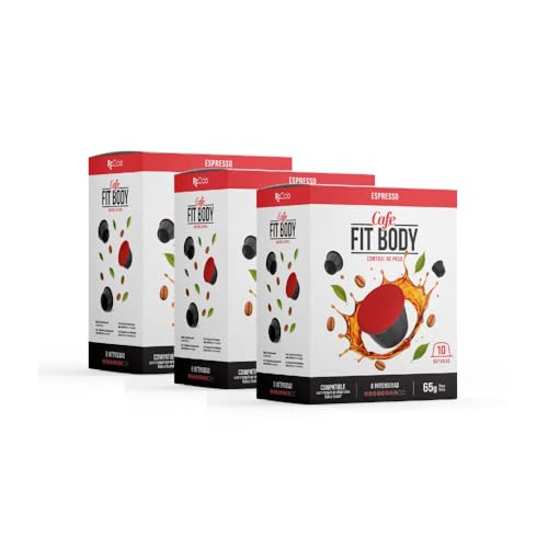 FitBody Coffee con Cafeína RcOcio – Café Funcional en Cápsulas – Energía Natural y Bienestar Diario – Compatible con Cafeteras Dolce Gusto – Pack 30 Cápsulas – Fabricado en España