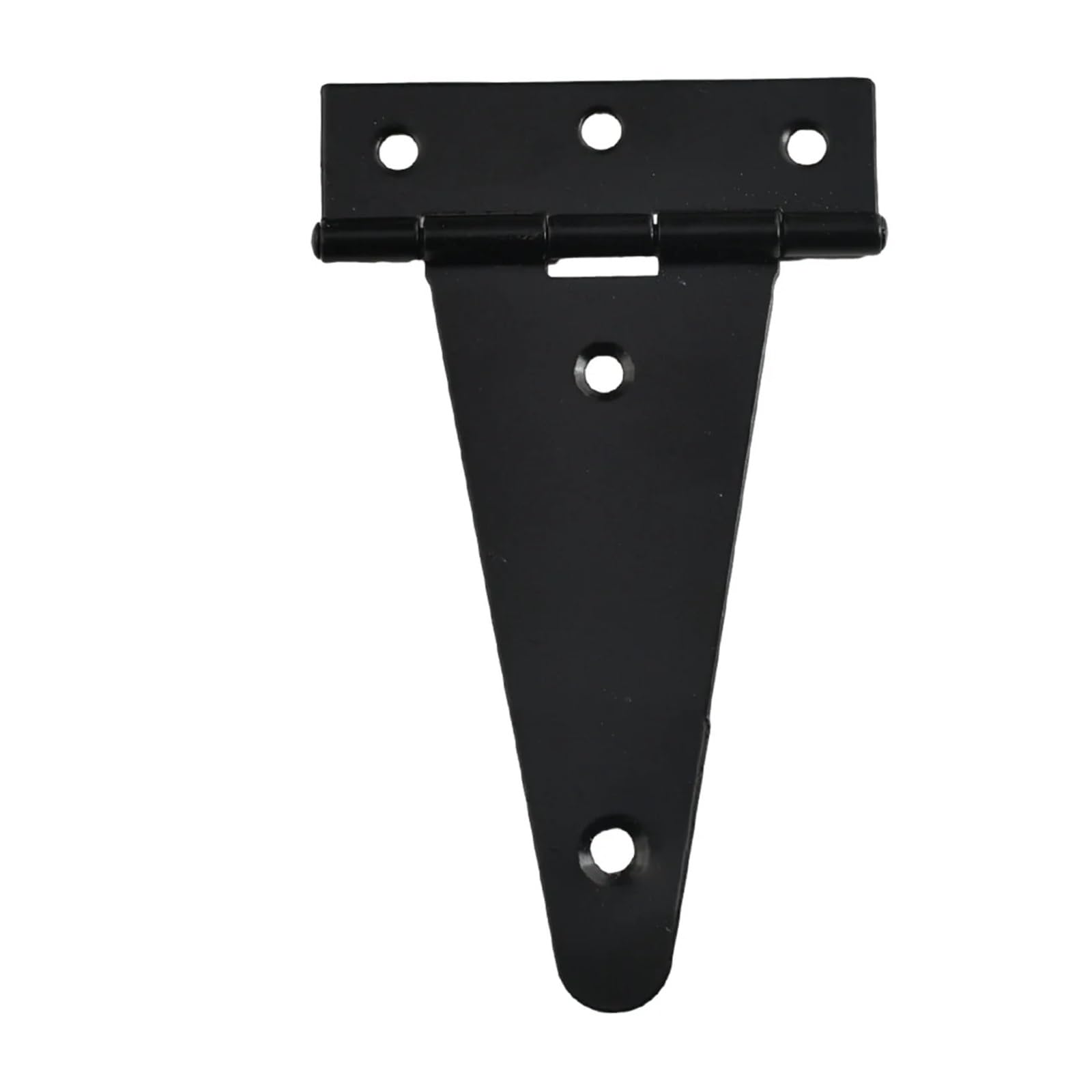 Charnière plate à sangle en T noire en lot de 2 pour porte et armoire rétro
