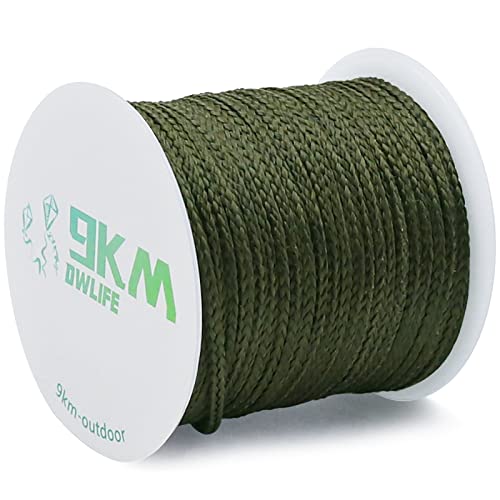 9KM DWLIFE Camo Green Kevlar Cord, 400lb 30ft High Strength, Ultralight
