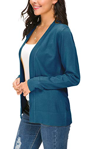 Image of EXCHIC Women's Long Sleeve Open Front Cardigan Sweater Lightweight Casual Knit Sweaters