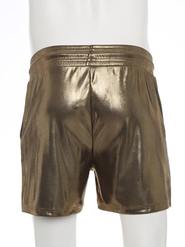 iiniim Mens Drawstring Shorts Boxer Metallic Shiny Swim Trunks Beachwear Gym Workout Biking Shorts4