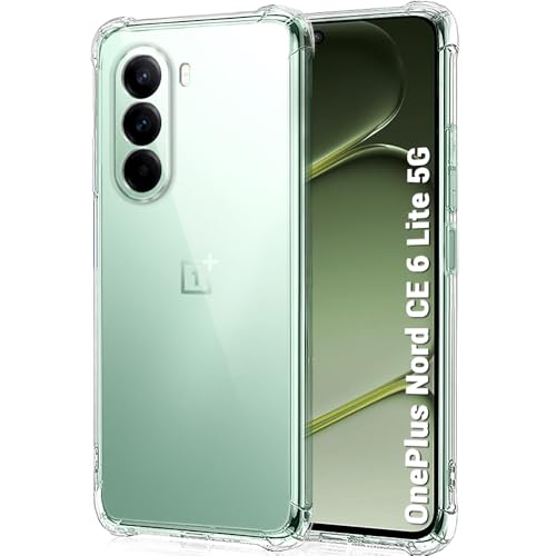 Image of TheGiftKart Crystal Clear Back Cover Case for OnePlus Nord CE 6 Lite 5G | Raised Bumps for Camera & Screen Protection | Ultra Clear Soft Silicone Back Case for OnePlus Nord CE6 Lite (TPU, Transparent)