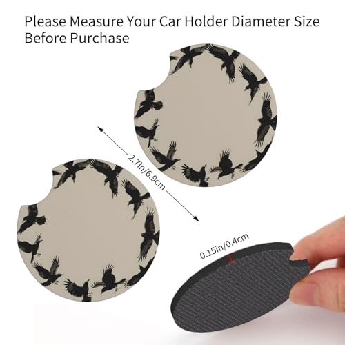 2 Pack Posavasos para Carro de Neopreno Absorbente miniatura 3