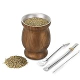 【Vaso de Doble Pared】: Fabricadas en acero inoxidable 304 de calidad alimentaria para mayor solidez y durabilidad. Nuestra taza de mate puede aislar y prevenir quemaduras mientras mantienen la temperatura de la bebida. La carcasa exterior esmerilada añade elegancia.