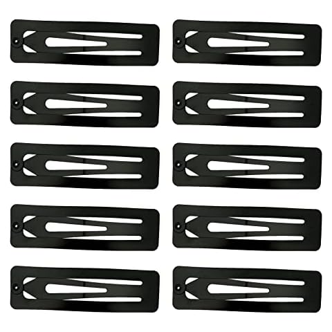 10PCS Large Rectangle Metal Hair Clips Cover