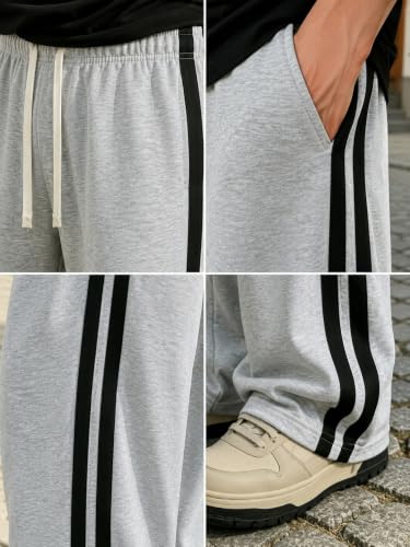 Image of FN3 RelaxFit Stripe Track Pant for Men || Men's Lower || Gym Track Pant | Relax Fit