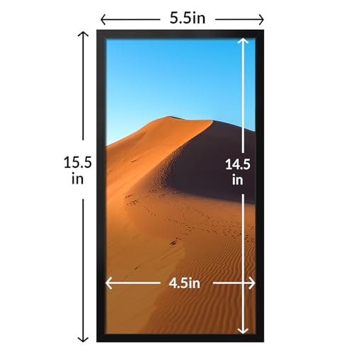 LaVie Home 5x15 Picture Frame for Wall Display, 5x15 Black Picture Frame with HD Plexiglas, 5 x 15 Frame 1 Pack, Display Frame for Vertical or Horizontal, Classic Collection