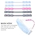 LALADEFIEE 5Pcs Adjustable Silicone Mask Ear Strap Extenders, Reusable Mask Extension Hooks with Soft Ear Protectors for Comfortable All-Day Wear Random Color Random Color