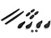 LINEGEAR Complete Replacement Rubber Set for Oakley X-Metal XX - many colors available (Black)