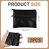 2 Pack Unisex Black Small Coin Pouch, 11 x 7.5cm, Small Zip Purse for Men & Women, Compact Coin Pouch and Card Holder, Purses for Women Size, Purse with Two Zipped Compartments #1