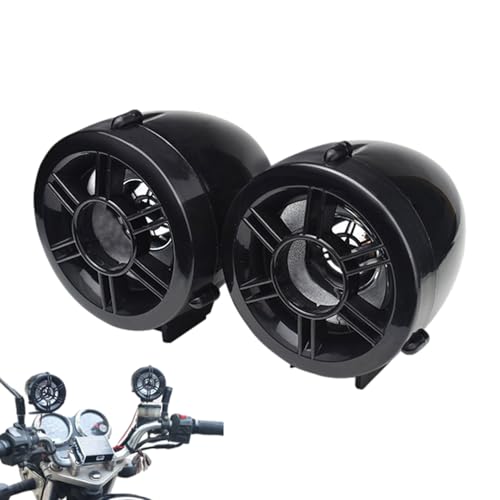 Altavoz estéreo de audio para motocicleta, altavoces impermeables para motocicletas | Altavoces estéreo de dirección para motocicletas | Altavoces de motocicleta con intermitentes LED delanteros