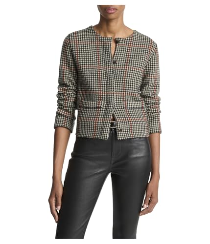 Vince Women's Intarsia Glen Plaid Jacket