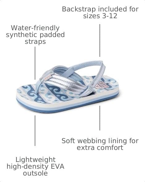 Image of REEF Girls Toddler /Little Kid Ahi Beach Flip Flop, Soft Cushion Footbed, Water Friendly