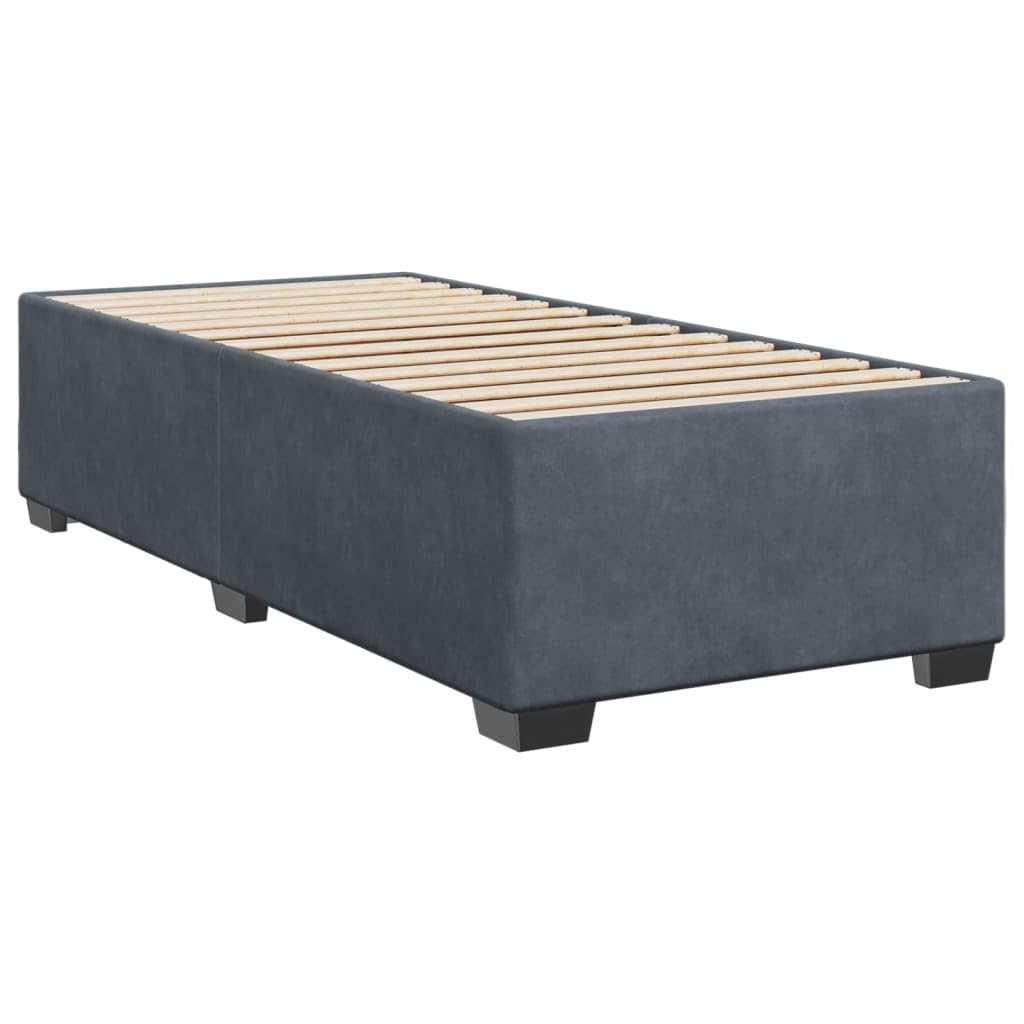 IKAYAA Cama 100 x 200 cm Completa con Colchón,iluminación LED, Topper y Cabecero, Cama Tapizada 100 x 200 cm con Colchón - Cama con Colchón y Somier Gris Oscuro