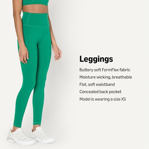 Amazon Essentials Women's Women's FormFlex High Rise Full Length Leggings, Emerald Green, X-Small - image 3