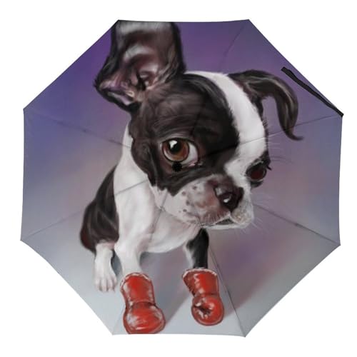 Parapluie anti-vent Boston Terrier pour ne plus finir trempé sous l'orage