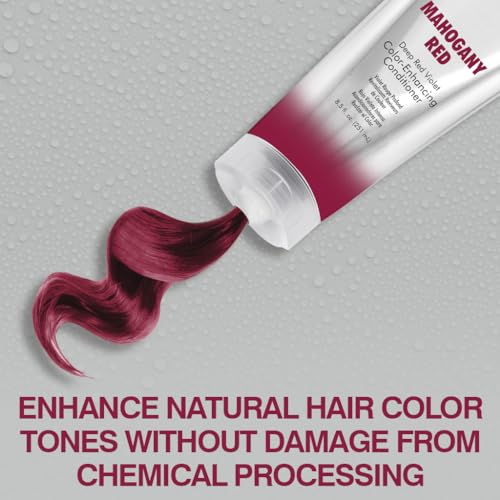 Image of CHI Color Illuminate Conditioner, Helps Maintain Fresh Color In Natural & Color-treated Hair, Sulfate, Paraben, & Cruelty-Free, Mahogany Red, 8.5 Oz