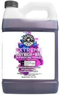 Chemical Guys CWS207 Extreme Bodywash & Wax Foaming Car Wash Soap, (Works with Foam Cannons, Foam Guns or Bucket Washes) For Cars, Trucks, Motorcycles, RVs & More, 128 fl oz (1 Gallon), Grape Scent