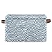 Aslsiy Toy Storage Basket Ocean Wave Doodle Nursery Bins Baby Toys Box Canvas Clothes Shelf Basket Laundry Hamper Gift Basket for Home Closet 1 Pcs