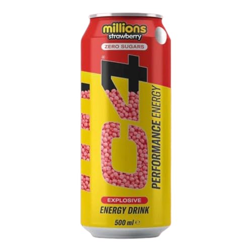 C4 Drink Millions Strawberry Zero Sugar Energy Drink 500ml (Imported United Kingdom)