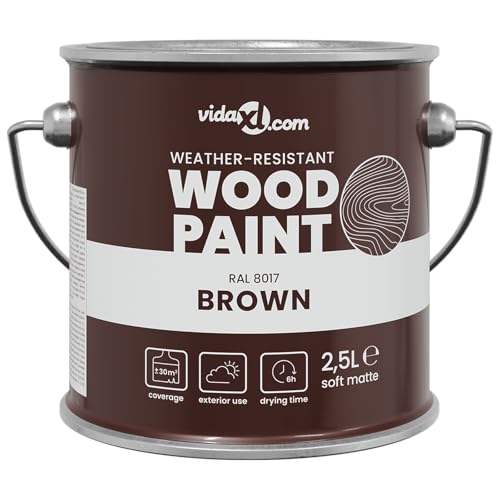 vidaXL Pintura exterior para madera: revestimiento resistente a la intemperie para tu jardín, terraza y valla de madera