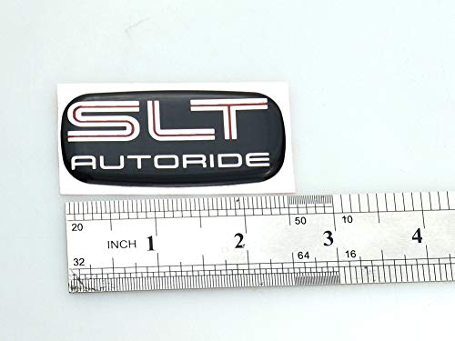 Image of 1Pc Exterior Trim Right or Left SLT Autoride Emblem Badge Decal Replacement For 00-06 Silverado Sierra (Silver Black)