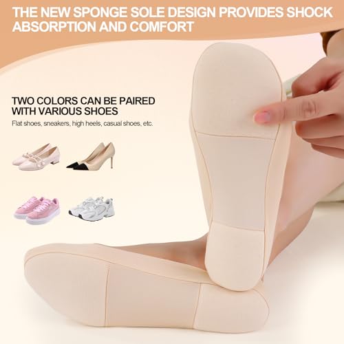 Image of No Show Socks Women with Sponge 6 Pairs Cushioned Sole