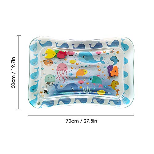 OWSOO Tapete inflável colorido para bebês com água para bebês Tapete divertido para crianças de 4 a