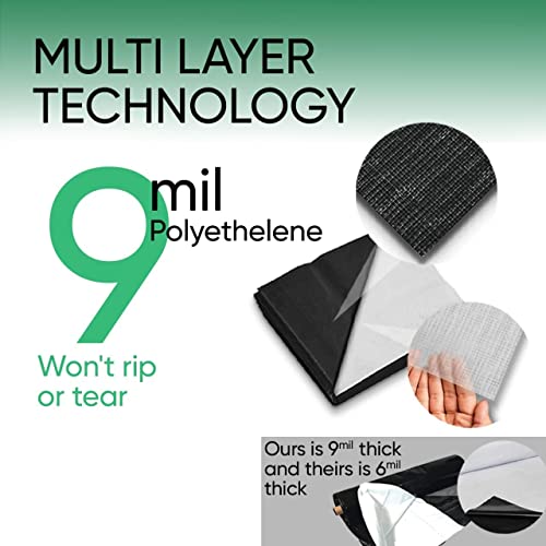 Black & White Light Deprivation Greenhouse Panda Film Blackout Tarp Woven Polyethylene Cover For Greenhouses, 9 Mil Thick Covering, 50' X 100' #TOP1