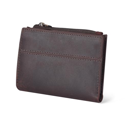 Image of Oak Leathers Wallet For Women Full Grain Leather - Small RFID Coin Purse Credit Card & ID Holder for Ladies,Bifold Wallets for Teenager | Small