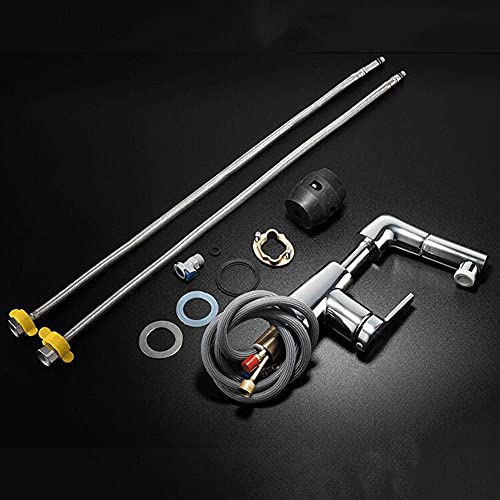 Mitigeur de lavabo extractible noir rotatif pour laver les cheveux - 6