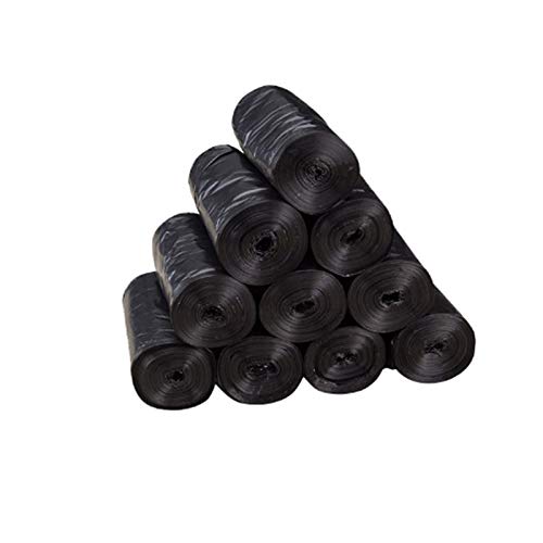 LKJHG Sac à ordures de 15 litres/Sac à ordures ménagères Quotidien Noir, matière compostable pour déchets biologiques/Alimentaires ou Poubelle Ordinaire (500 Sacs)