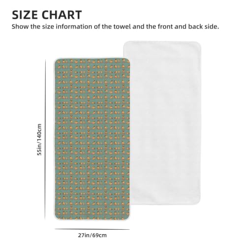 Toalla de terciopelo coral con estampado de carlino suave para el baño y el hogar 4