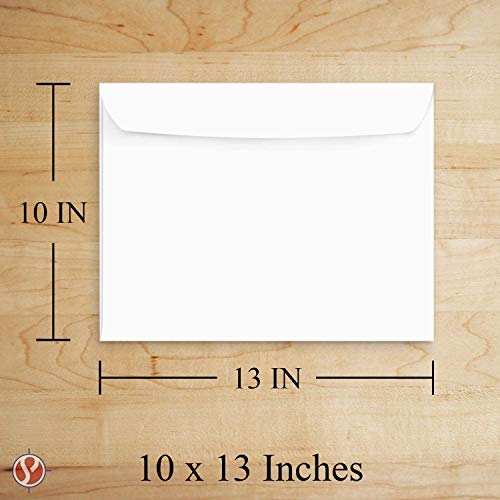 10 X 13 Booklet Envelopes Open Side Envelopes - Bright White 28Lb - 50 Per Pack Business Envelopes (10X13) #TOP4
