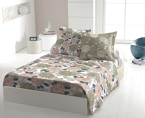 Funda nórdica de 3 piezas VENDOMES verde para cama de 220x240 5
