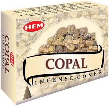 HEM Copal Cones - Paquete de 120 conos | Aroma natural de larga duración | Esencial para el hogar, incienso de aromaterapia para purificador de