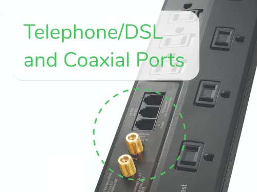 Apc Surge Protector With Telephone, Dsl And Coaxial Protection, P8Vt3, 2770 Joules, 8 Outlet Surge Protector Power Strip Gray #TOP1