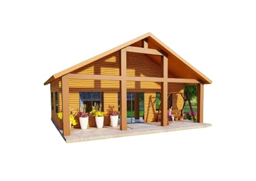 952sqft Tiny Cabin Design Blueprints: Featuring 2 Bedrooms, 1 Bathroom,