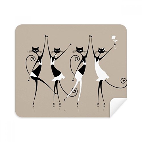 Celebrate Party Cheers Cat Cleaning Cloth Screen Cleaner 2pcs Suede Fabric