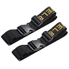 LEVEL8 Luggage Straps Suitcase Belt Buckle Straps Add-A-Bag Travel Accessories, Heavy Duty Strap, 2-Pack, Black