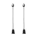 E26/E27 40cm/16 inch Extension Socket Extender Adapter, E26 to E26 Flexible Extension, All-Directional Adjustable Standard Medium Light Bulb Socket Converter,Black (2 Pack)