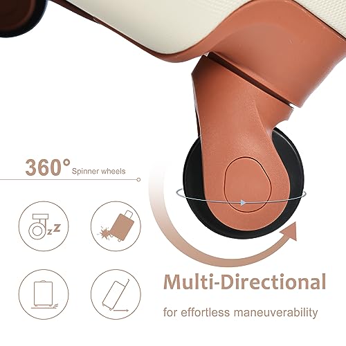 Hardshell Luggage Sets 3 Pcs Spinner Suitcase with TSA Lock Lightweight 20''24''28''4